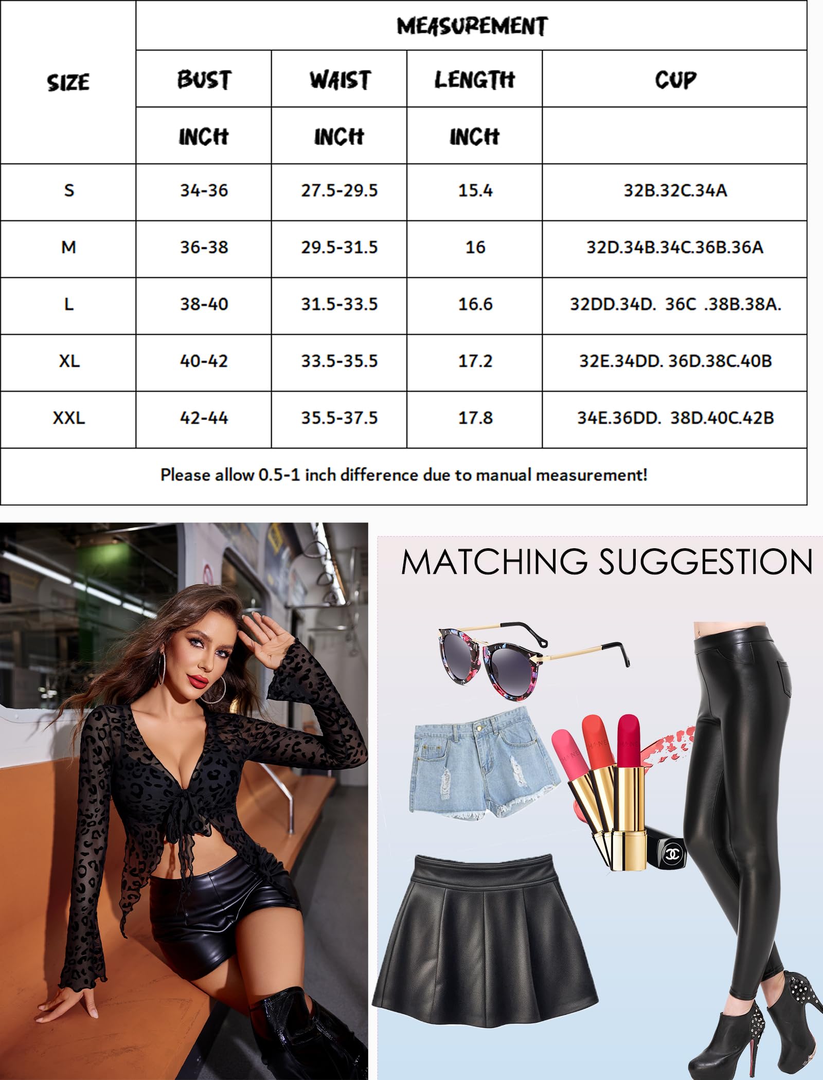 Avidlove Damska seksowna bluzka z siateczki, na lato, przezroczysta, kardigan, elegancka bluzka z długim rękawem, casualowa, crop top, basic, na festiwal, strój