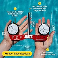 Vista 2 de SST - Sistema de tranvía regular de molino y torno - Tranvía, alineación y cuadrado para calibración de la máquina - Para desalineación angular