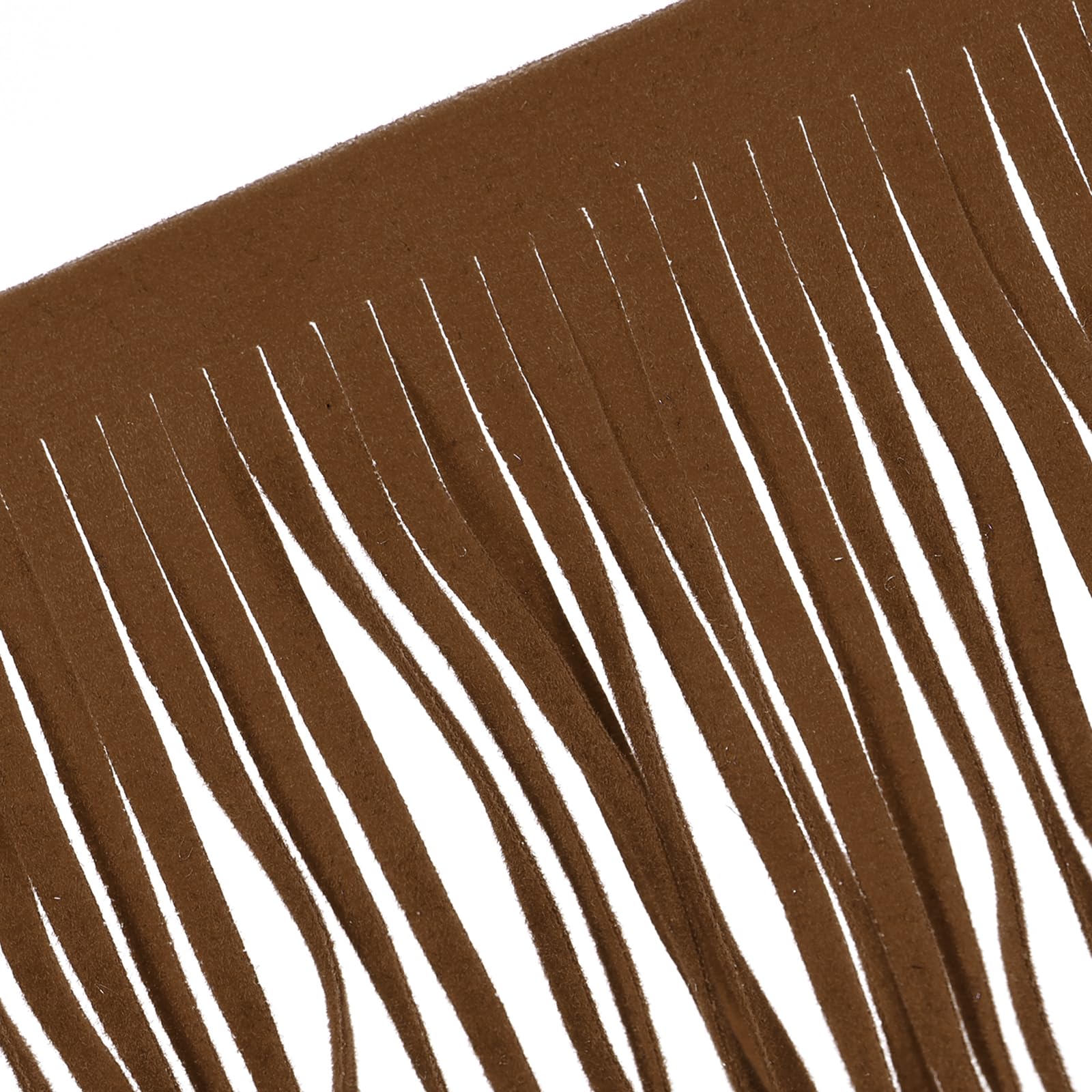 Frangia In Ecopelle PU Sourcing Map 1,8 M - Nera, Larghezza 10 Cm, Nappe 8,5 Cm Per Cucito E Fai Da Te
