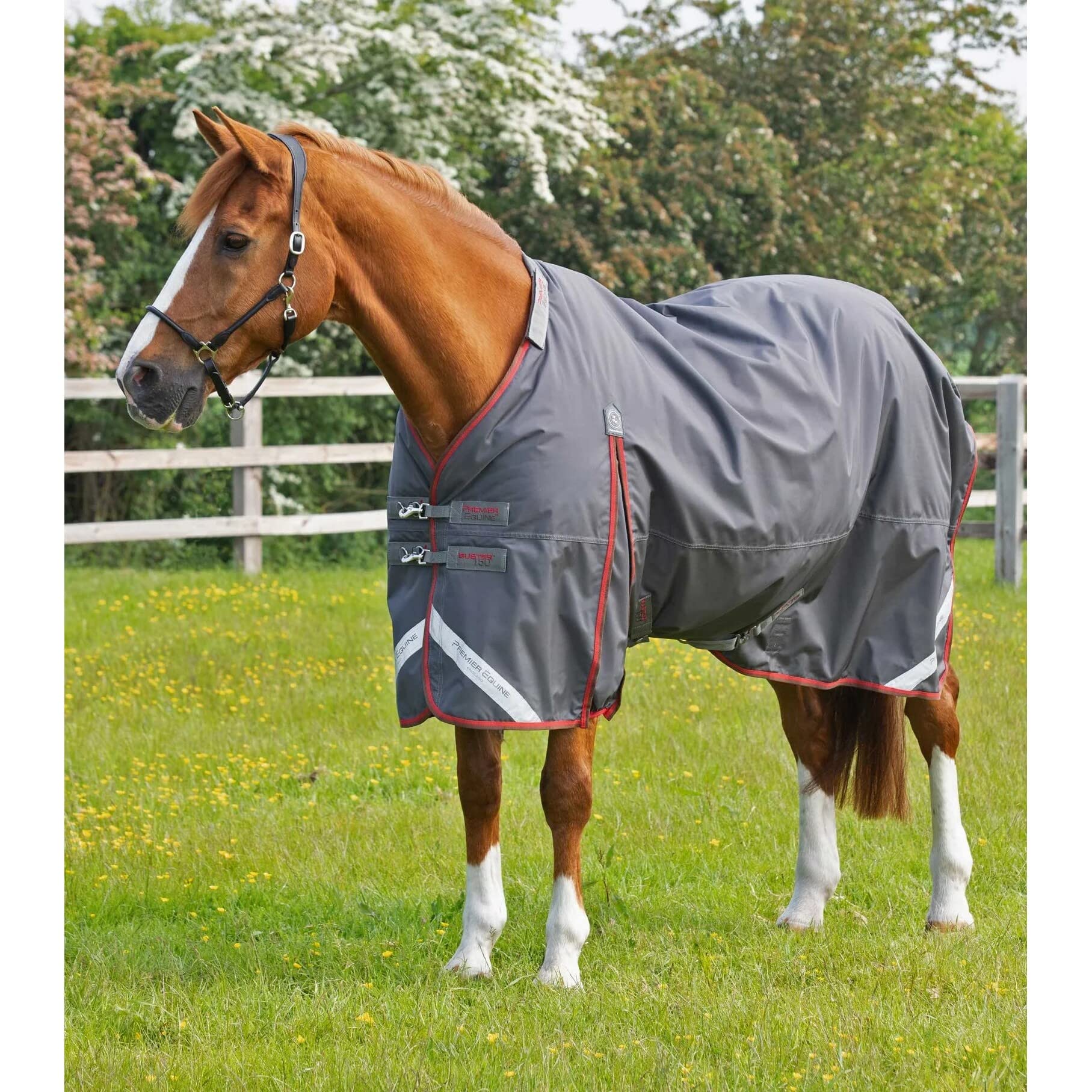 Coperta impermeabile per cavalli con copricollo Premier Equine Buster 150 g