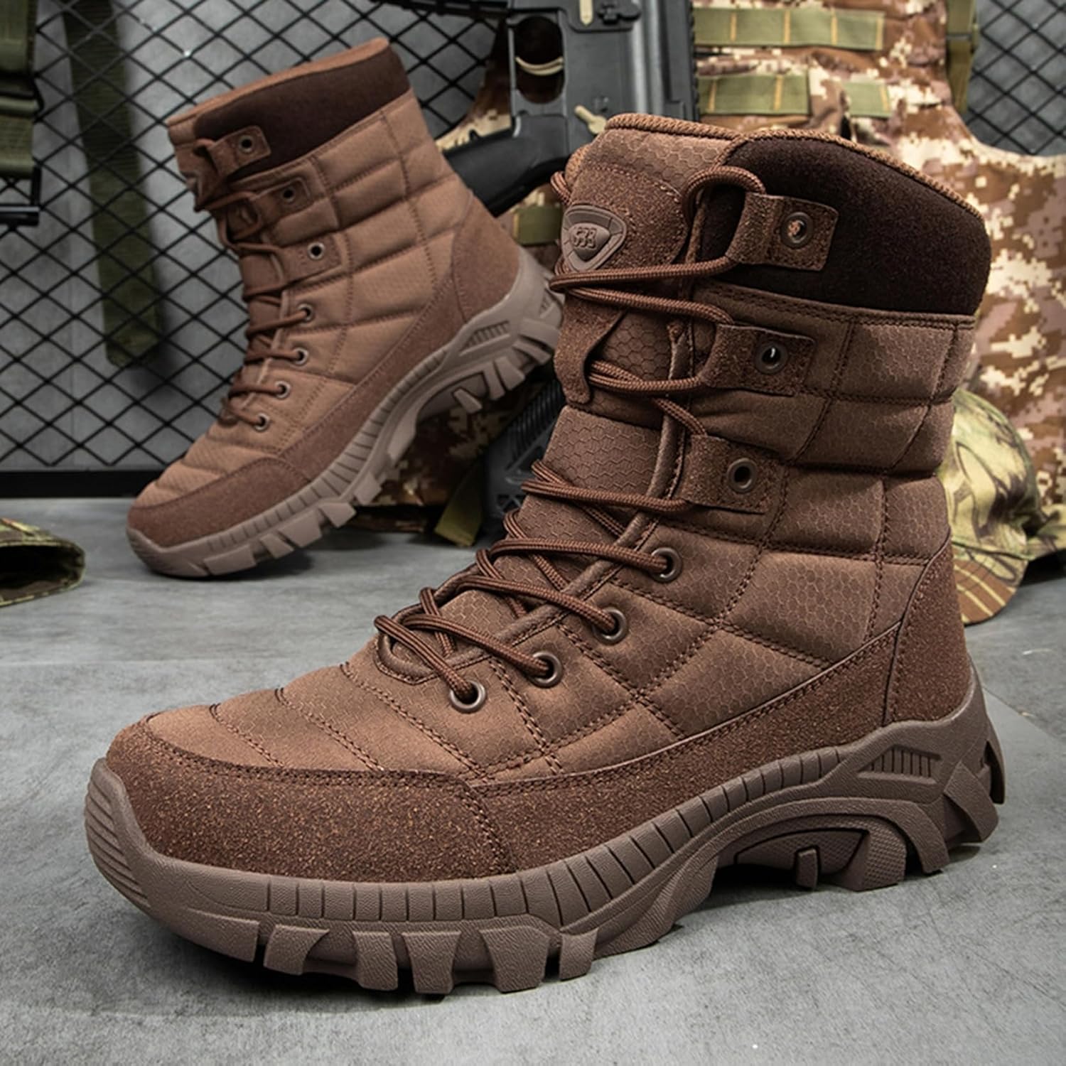 [GUREITOJP] タクティカルブーツ メンズ ミリタリー ジャングルブーツ ノンスリップ 防水 春 秋 戸外靴 衝撃吸収 耐久
