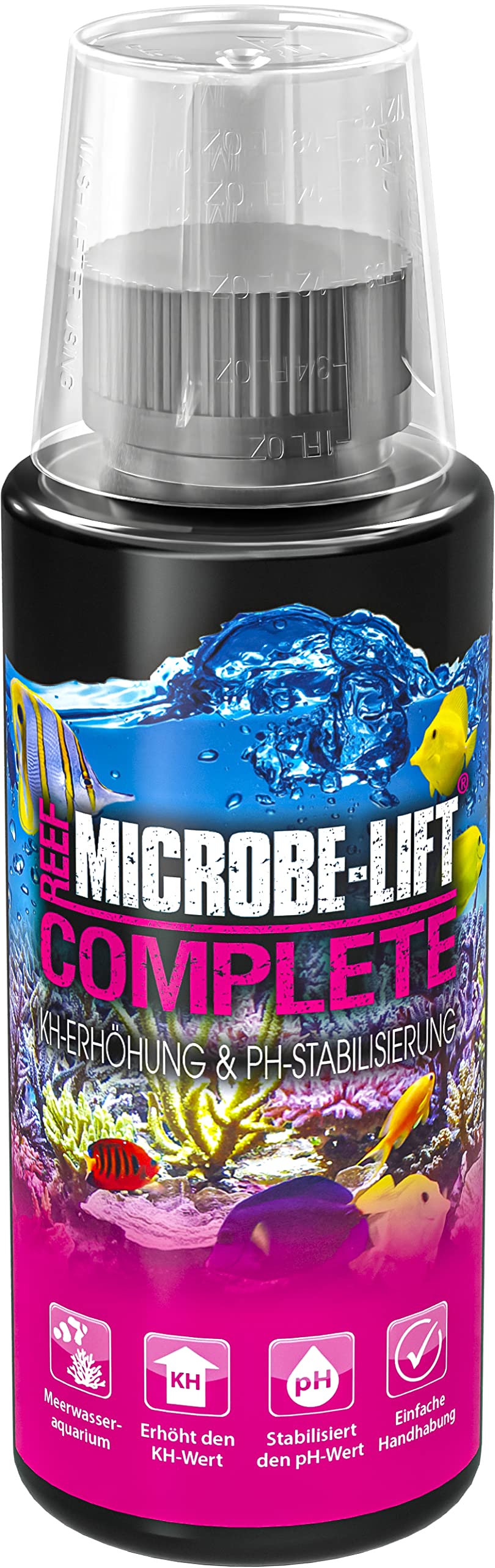 MICROBE-LIFT® - Complete | KH Increase & pH Stabilisation | For Effective Increase of Carbonate Hardness and Stabilization of pH Value in Any Saltwater Aquarium | Volume: 118 ml