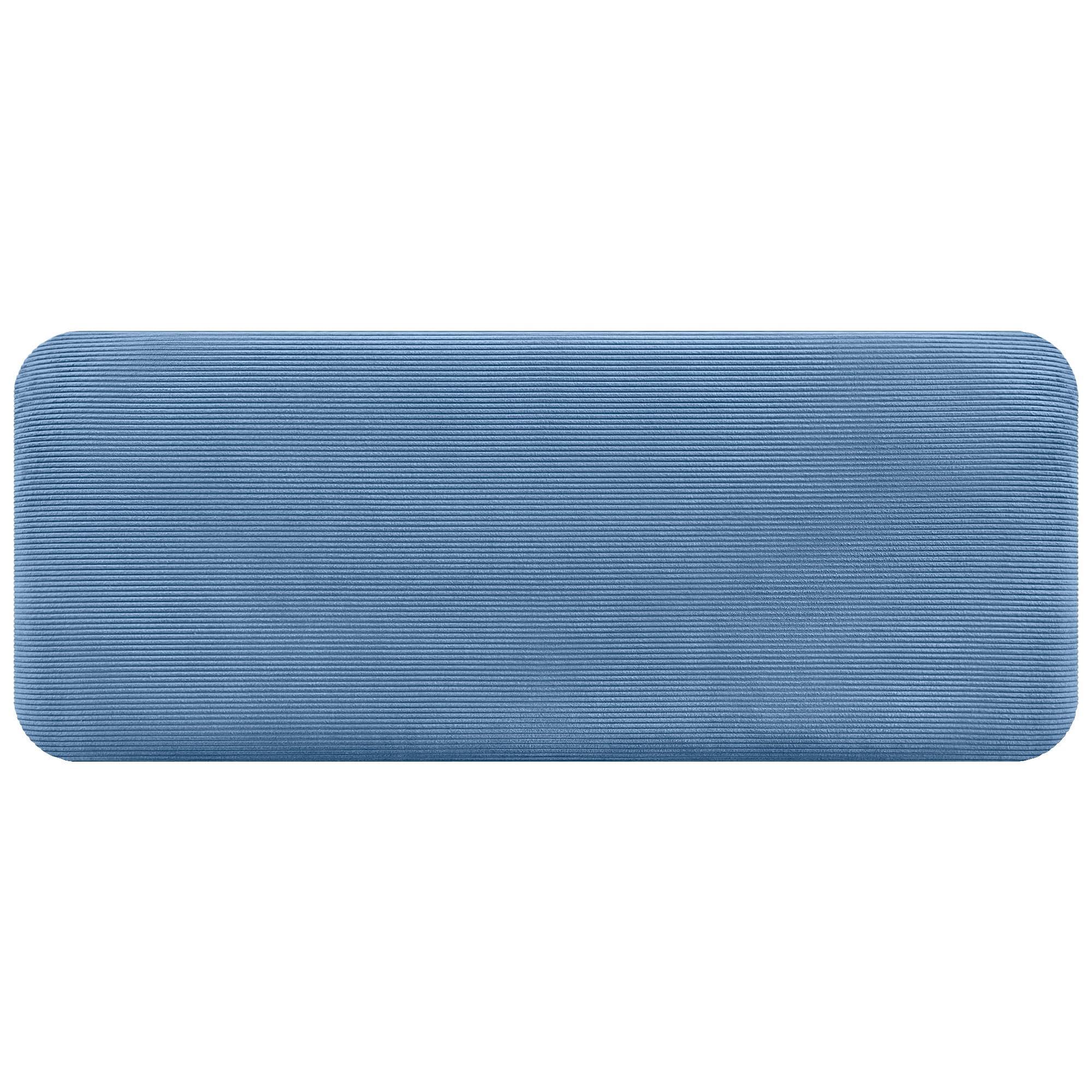 DHOME Testiera Imbottita Liscia Arrotondata in Velluto Premium per Parete Acustica Testate Letto Fonoassorbenti Camera da Letto (Blu, 160cm)
