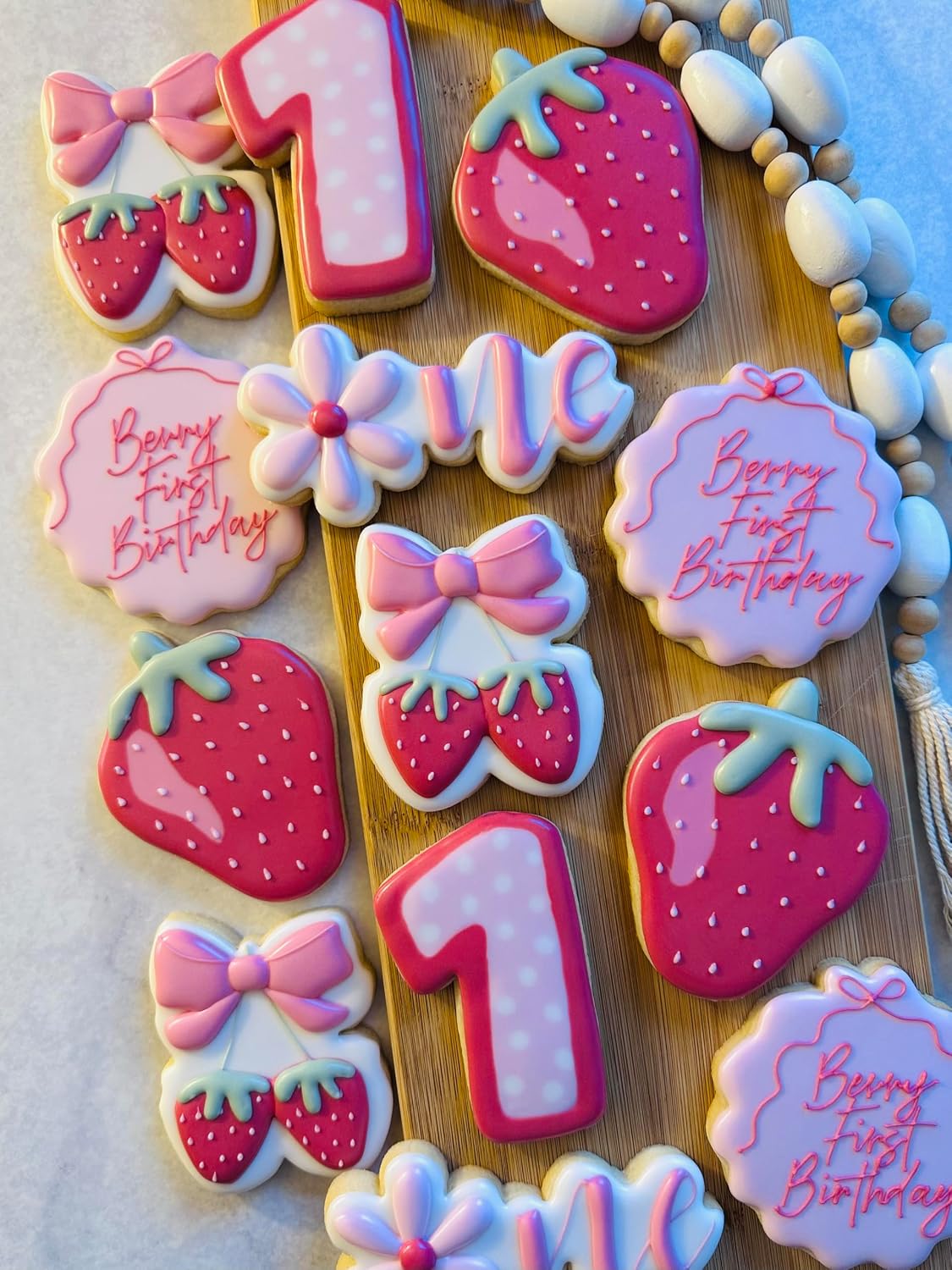 5 Piece Strawberry Birthday Cookie Cutter Set