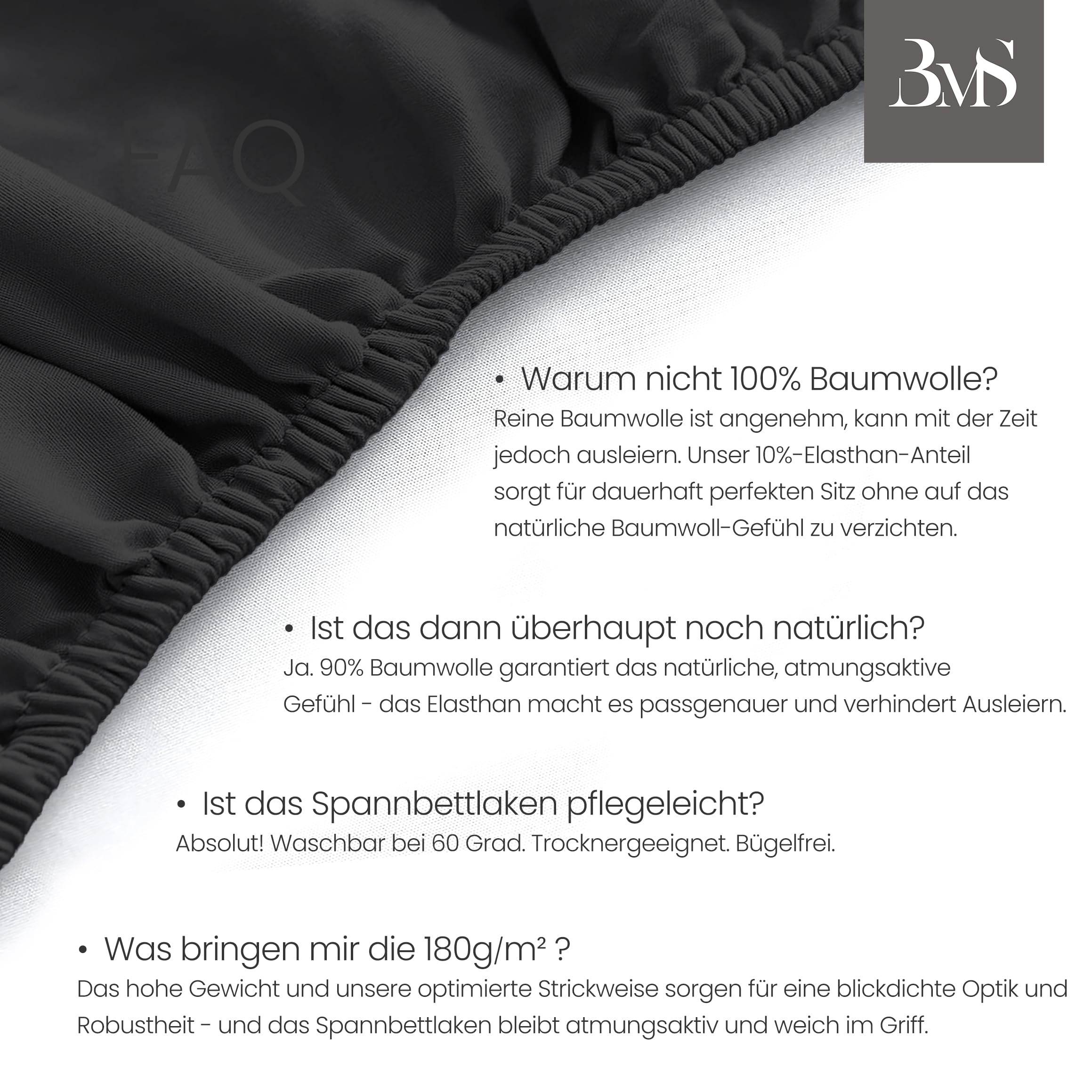 Bettwaesche-mit-Stil Familienbett Spannbettlaken Jersey Spannlaken Spannbetttuch (270x200-280x200 cm, Matratzenhöhe bis 35cm, Anthrazit) Gewicht: 180g/m², 90% Baumwolle 10% Elasthan