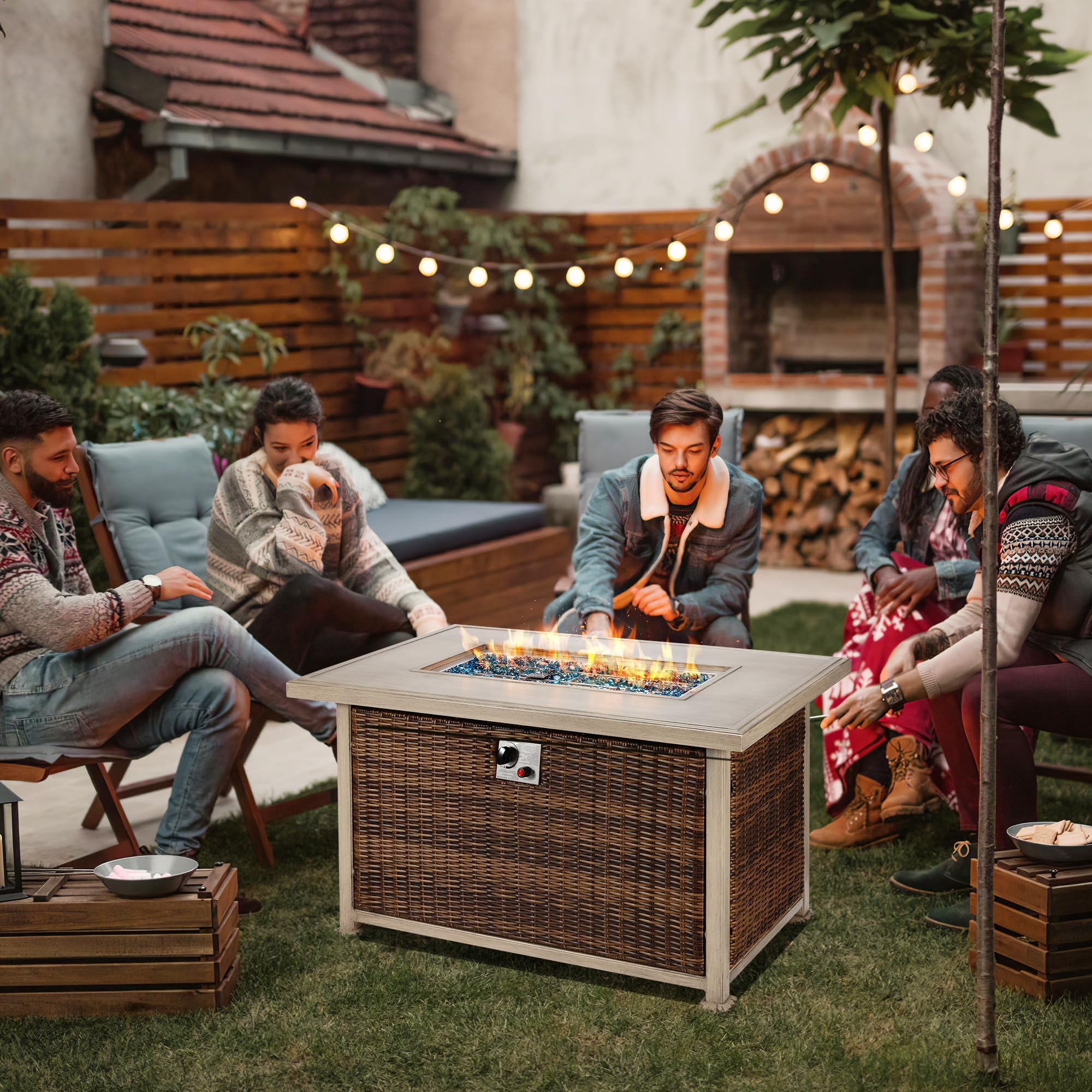 Marble Fire Pit Table