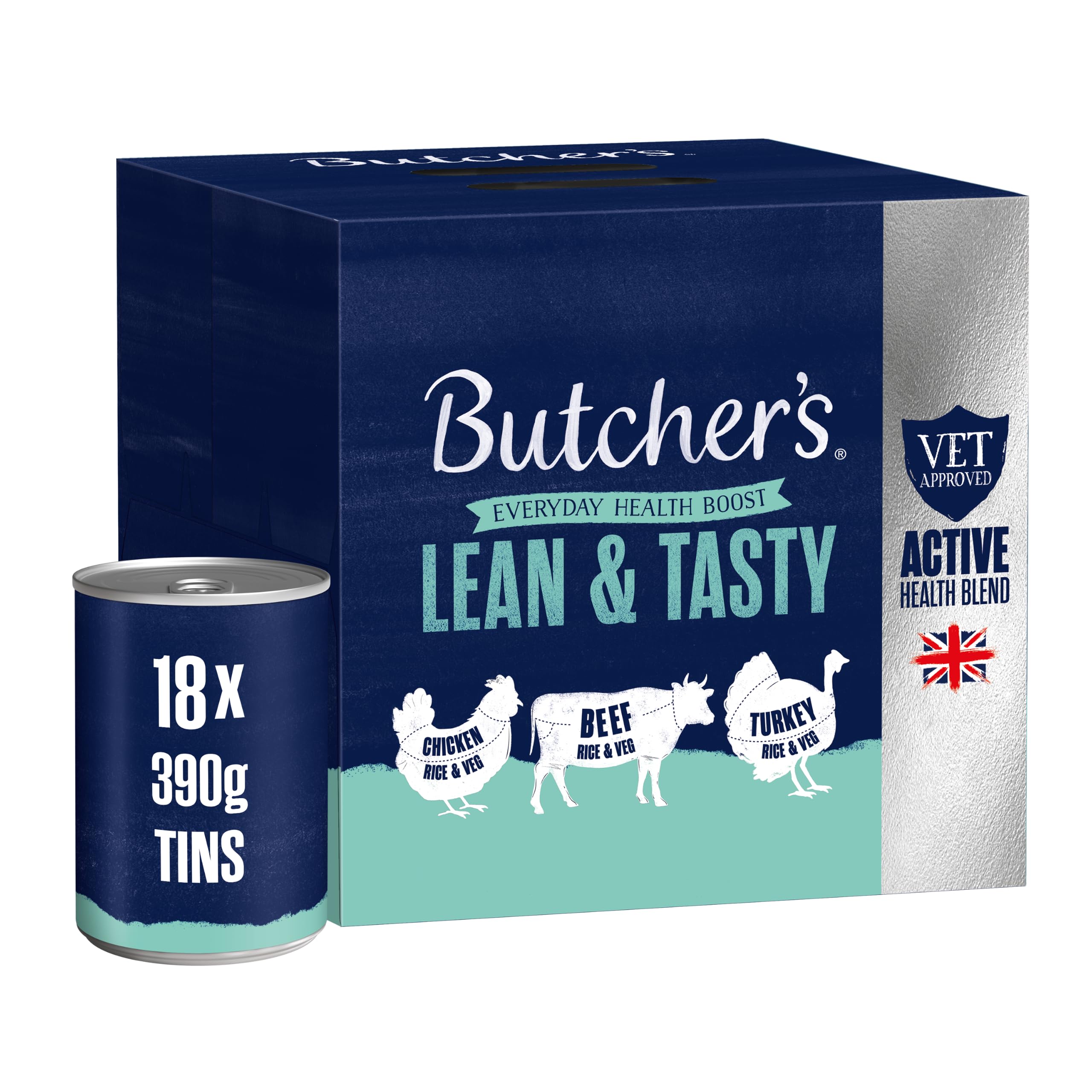 Butcher's Complete Wet Can Adult Dog Food Lean & Tasty Pack 18x390g