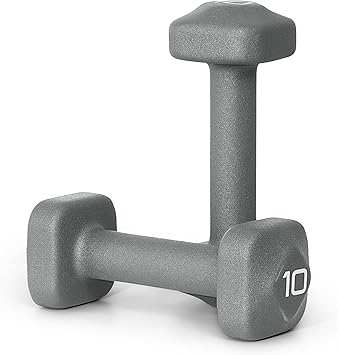 Tone Fitness Neoprene Dumbbell Weight Pairs with Anti-Roll Square Head | Multiple Options