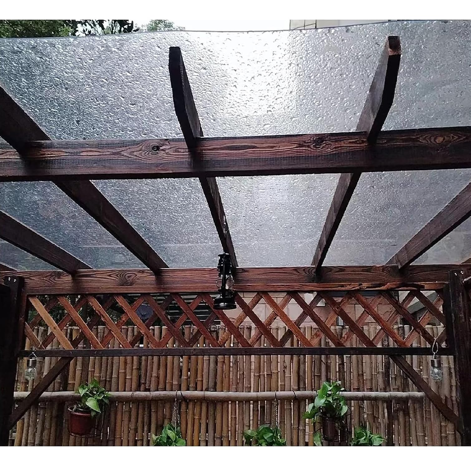 Film Clair de Serre, Panneaux Durables de Pc de Feuille En Plastique, Pour Les Toits Carports Les Toits Sunrooms/Thk 1Mm/1 * 8M(3.3 * 26.2Ft)