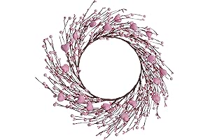 Valentine's Day Wreath: Pink Heart and Berry Wreath for Romantic Front Door Decor