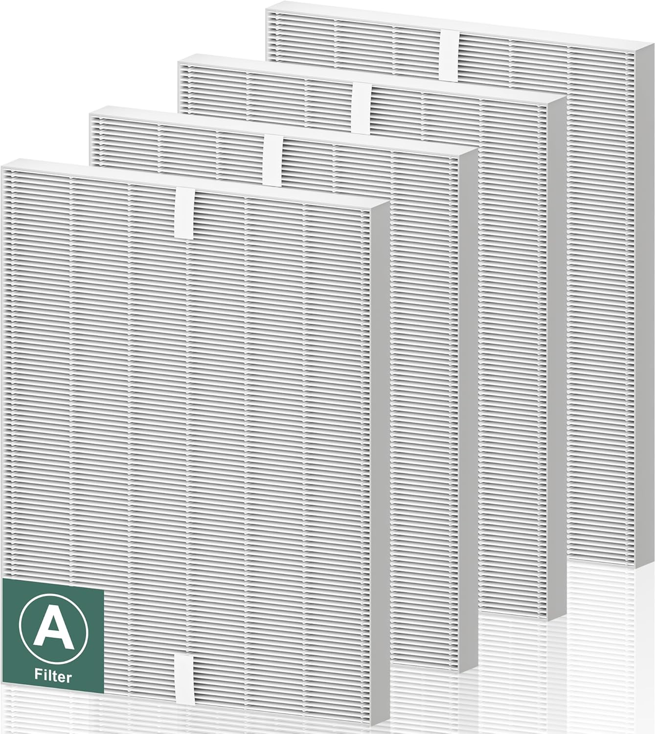 4 Pack 115115 HEPA Replacement Filter A Size 21 Compatible with Winix PlasmaWave C535 5300 5300-2 5500 5500-2 6300 6300-2 P300 AM90 9000 5000 5000B C909 9800 Air Purifier 4 Count (Pack of 1)