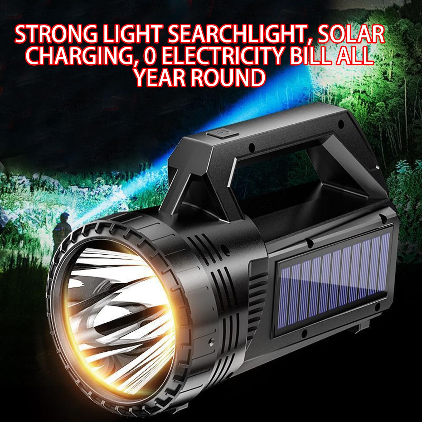 Torcia Solare Ricaricabile Ricaricabile Luminosa Leggera Impermeabile | Torcia A LED Da 800 Lumen Per Uso Esterno Per Campeggio Escursionismo Backpacking Trekking Pesca Notturna Viaggi Avventura A