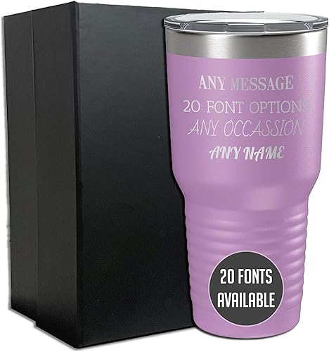 Miniatura 10 de Vaso de acero inoxidable aislado con tapa de 30 onzas (17 colores) con recubrimiento en polvo, grabado personalizado, nombre de mensaje de texto
