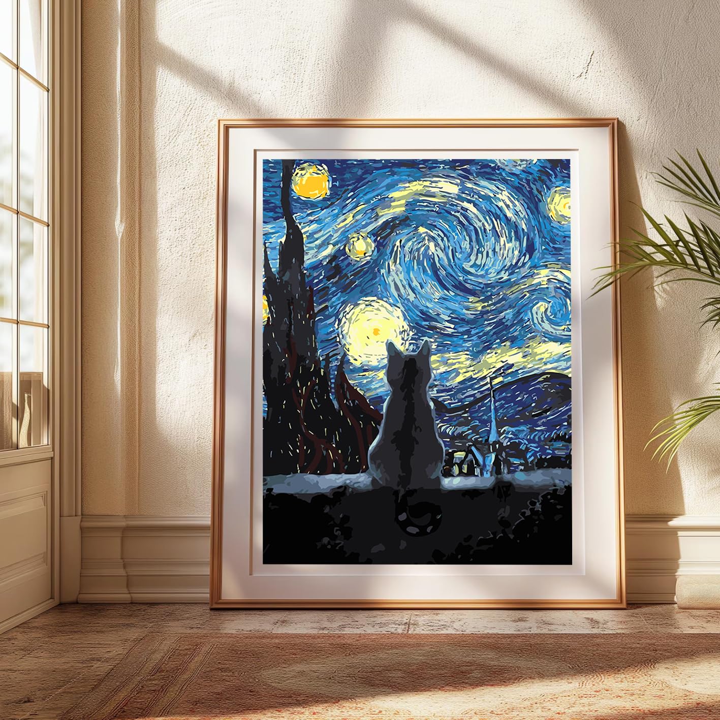 Paint by Numbers Kit - Abstract Cat Painting -4
