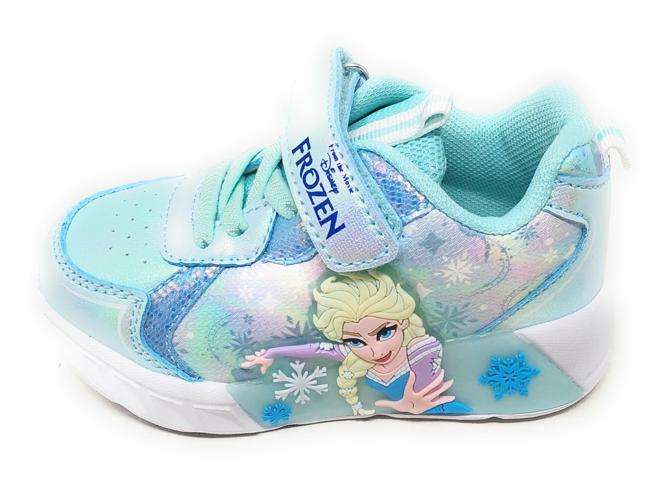 Zapatillas deportivas Frozen con luces, D4310823S, color azul agua, para niña, zapatillas de con suela amortiguada