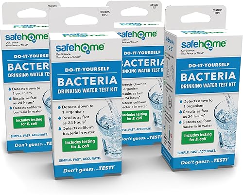 Safe Home Kit de prueba de bacterias en agua - Detecta 50 especies diferentes de bacterias coliformes (incluye E. coli) - Resultados de bricolaje