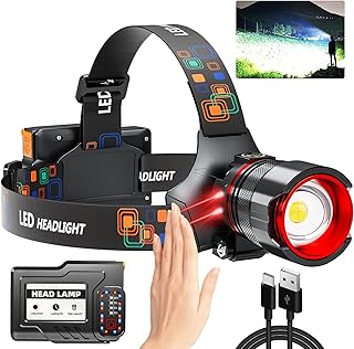10 Proven Best Rechargeable Headlamp For Electricians Working At Nights 10 Rechargeable Headlamp 4000 High Lumens, Super Brig...
