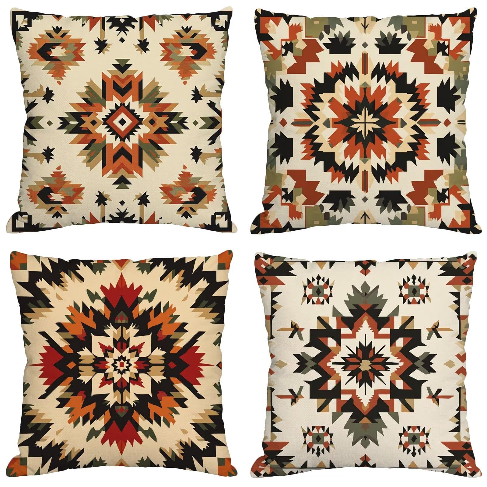 Cojines impermeables de terciopelo beige para exteriores, 60 x 60 cm, paquete de 4 fundas de almohada decorativas para muebles de jardín, interiores y sofás