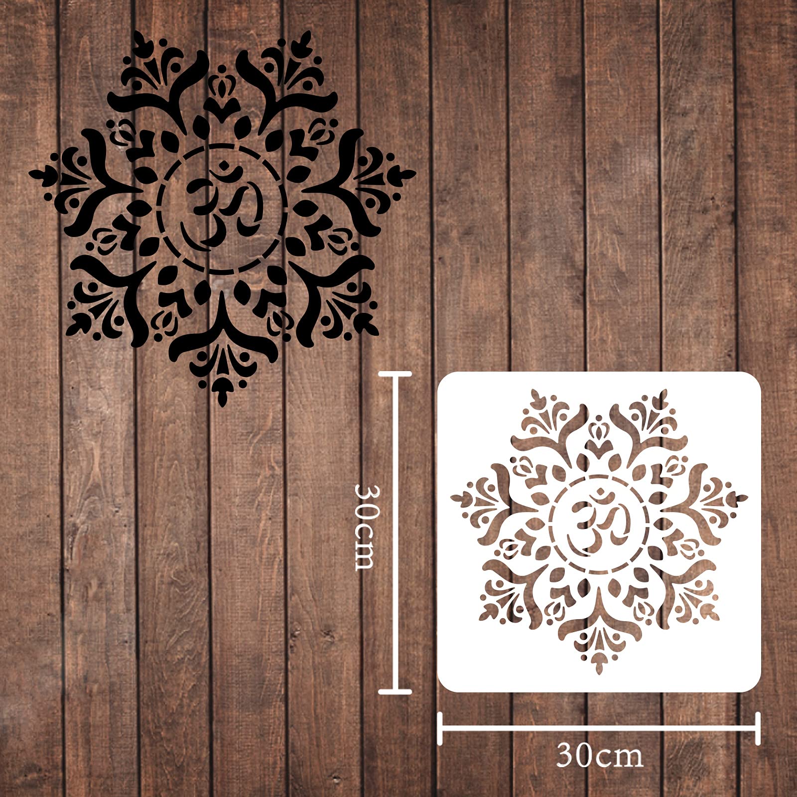 FINGERINSPIRE 8 Pezzi Stencil Per Angoli E Bordi Marocchini – Set Con Pennello Per Pittura Mosaico, Piastrelle E Mandala Floreali