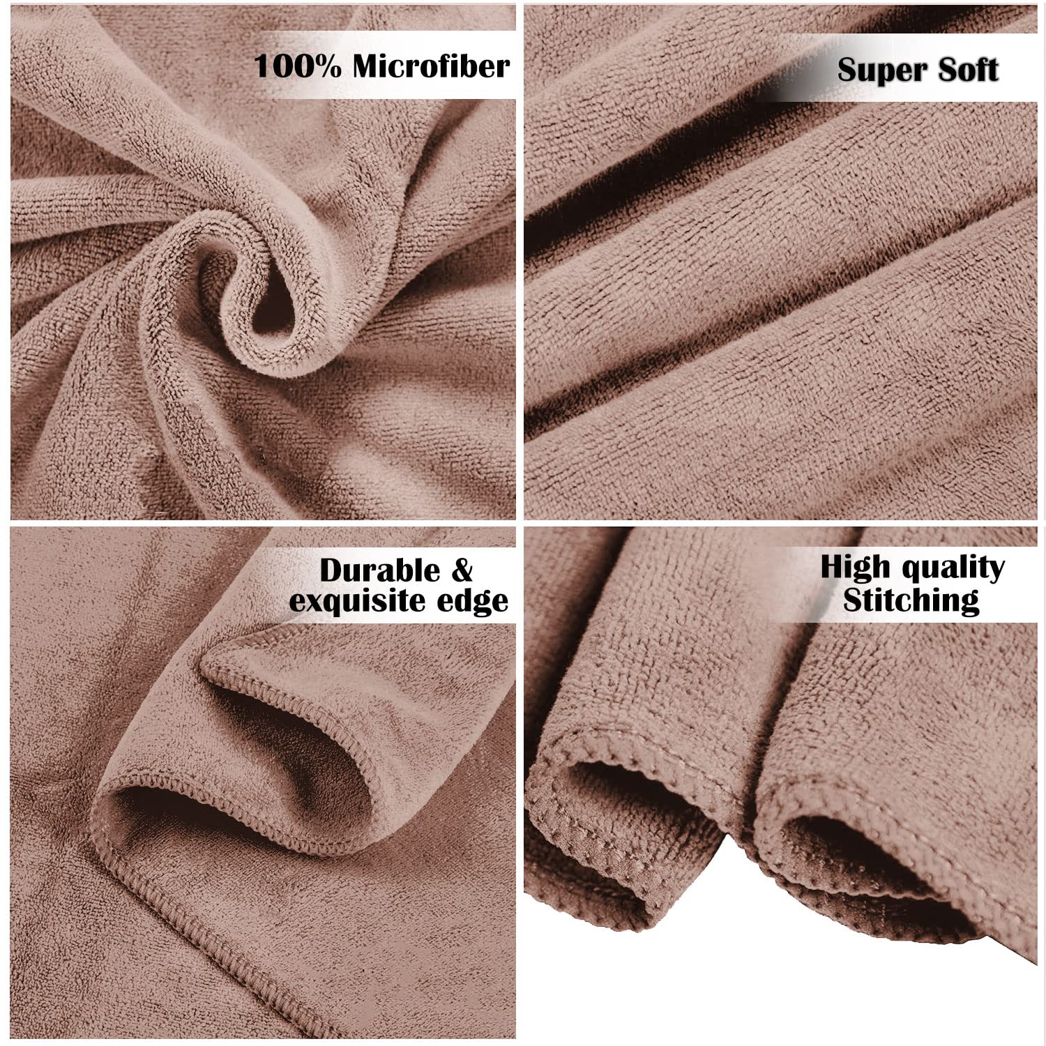 Sassoon Venir Microfiber 1 Piece Men Bath Towel 450 GSM (70x145cm, Peanut Color) Ultra Soft Material, Towel for Daily use 3