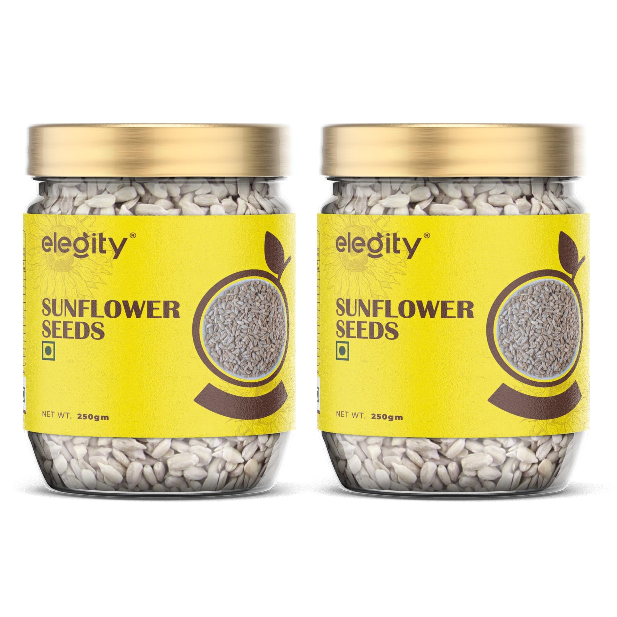 Elegity Sunflower Seeds Pack of 2 (250 gm each) | Nutrient Packed | Quality Seeds | Rich in Fiber | Ideal for Weight Loss | High Protein | Your Ultimate Healthy Snack | Premium & Organic | Preservative Free | Fresh (B0CSDKKT76) Amazon Price History, Amazon Price Tracker