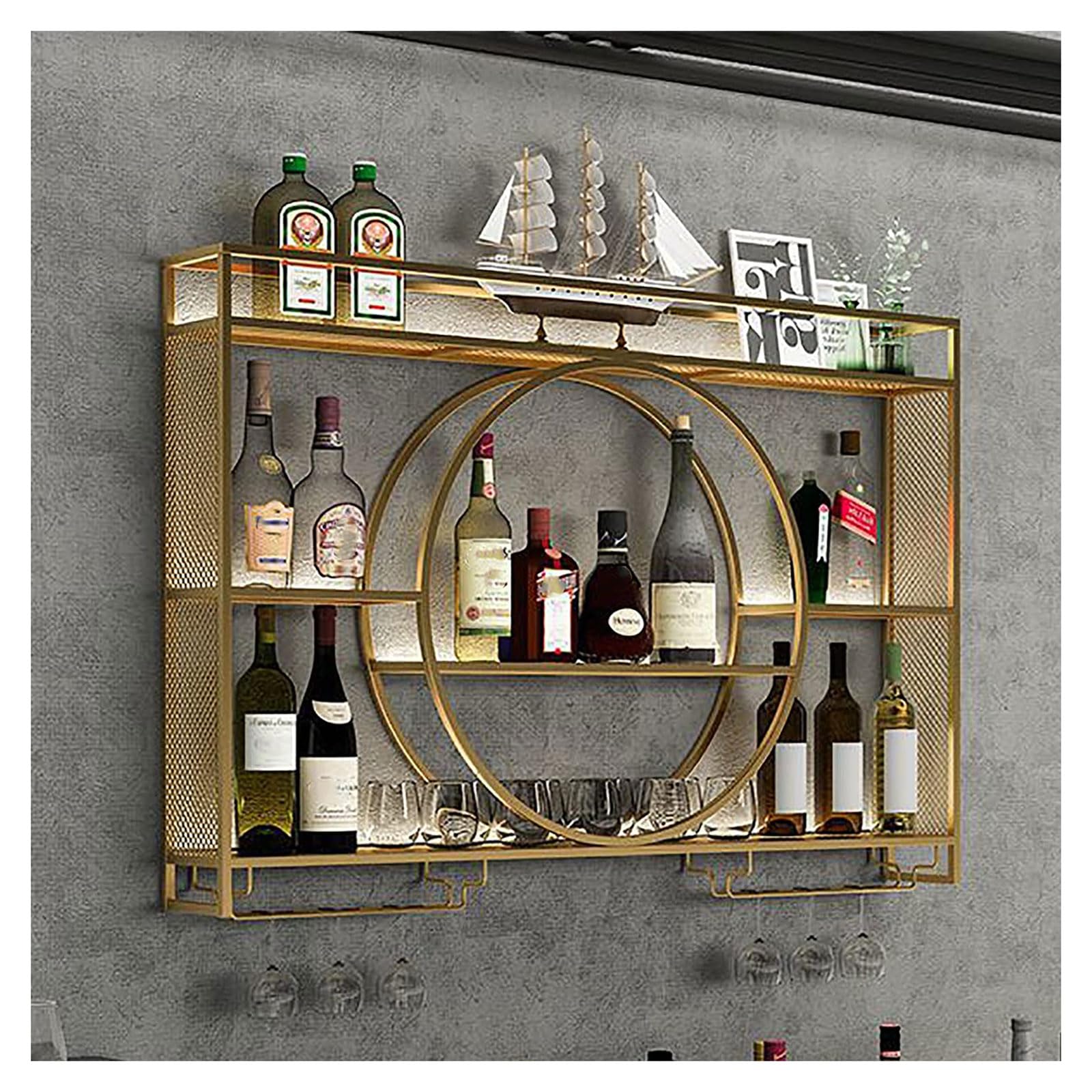 Étagère murale en métal pour bouteilles de vin cadeau idéal oenologie mini-bar maison