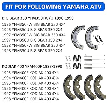 Yamaha GRIZZLY 400 450 KODIAK 400 450 OEM Rear Brake Pad Kit 1D9-W0046