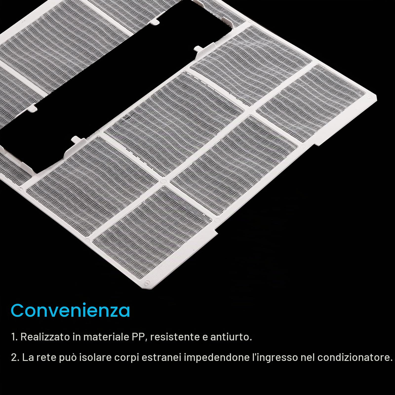 PATIKIL Aria Condizionatore Aria Filtro 27cm x 26,5cm x 7mm Bianco Nero | Aria Filtraggio Schermo Sostituzione, con Filtro Aria Schiuma, Plastica, per HVAC