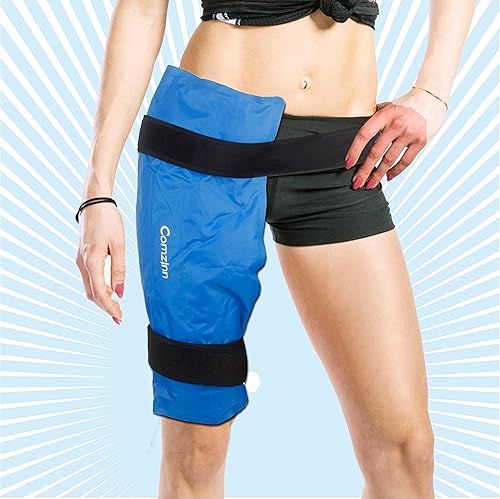 Miniatura 5 de Paquete de hielo para espalda, bolsas de hielo de gel extra grandes (21 x 13 pulgadas), compresa fría flexible reutilizable, envoltura de terapia de