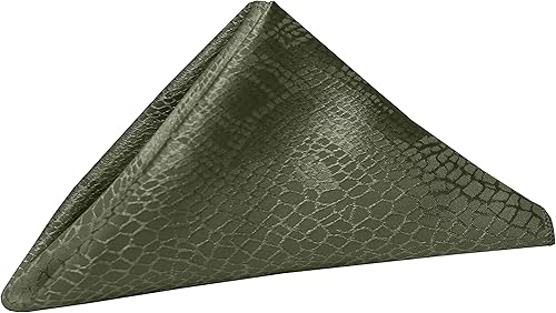 Miniatura 1 de Ultimate Textile -1 docena- Servilletas de tela de damasco moderno Kenia 17 x 17 pulgadas verde selva