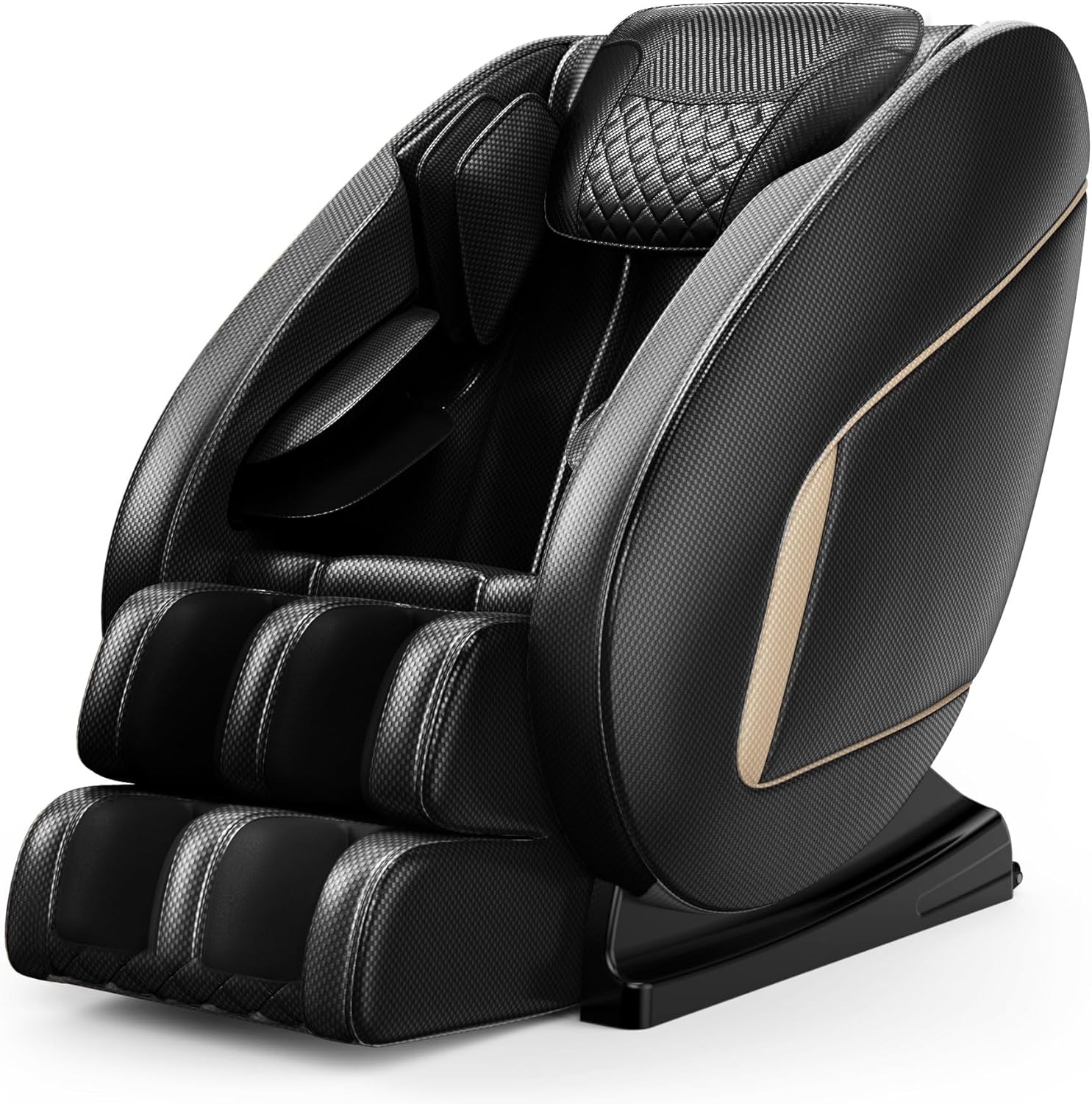 GOWE Massage Chair Blue-Tooth Connection and Speaker, Easy to Use at Home and in The Office and Recliner with Zero Gravity with Full Body Air Pressure, 001, 50D x 26W x 40H in, Black3