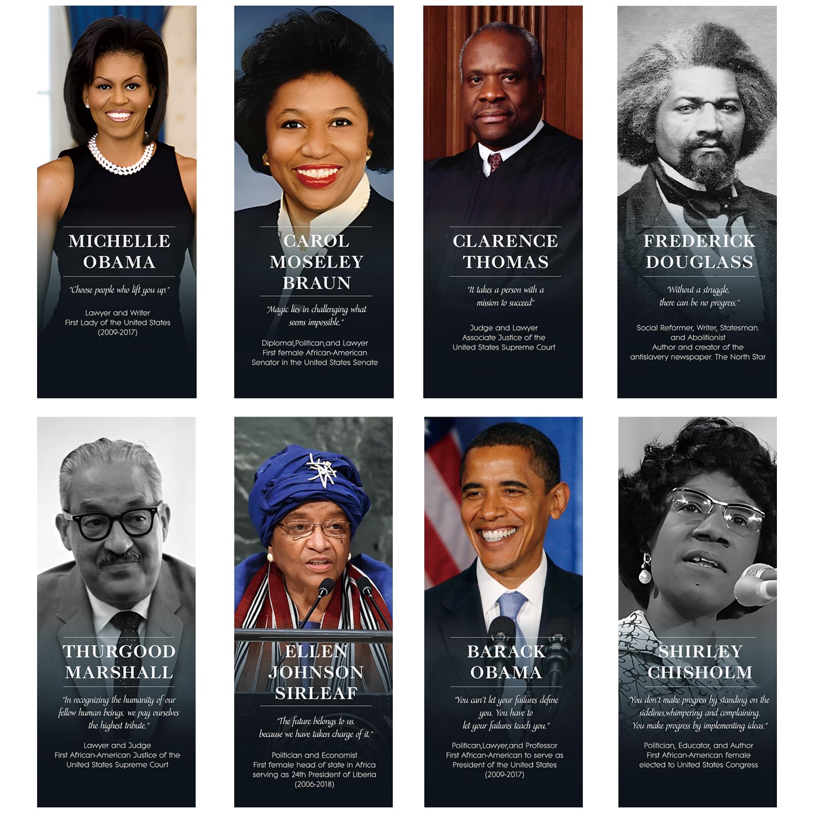Know Me Inspirational African Americans Posters - Black History Month Learning Charts for Students