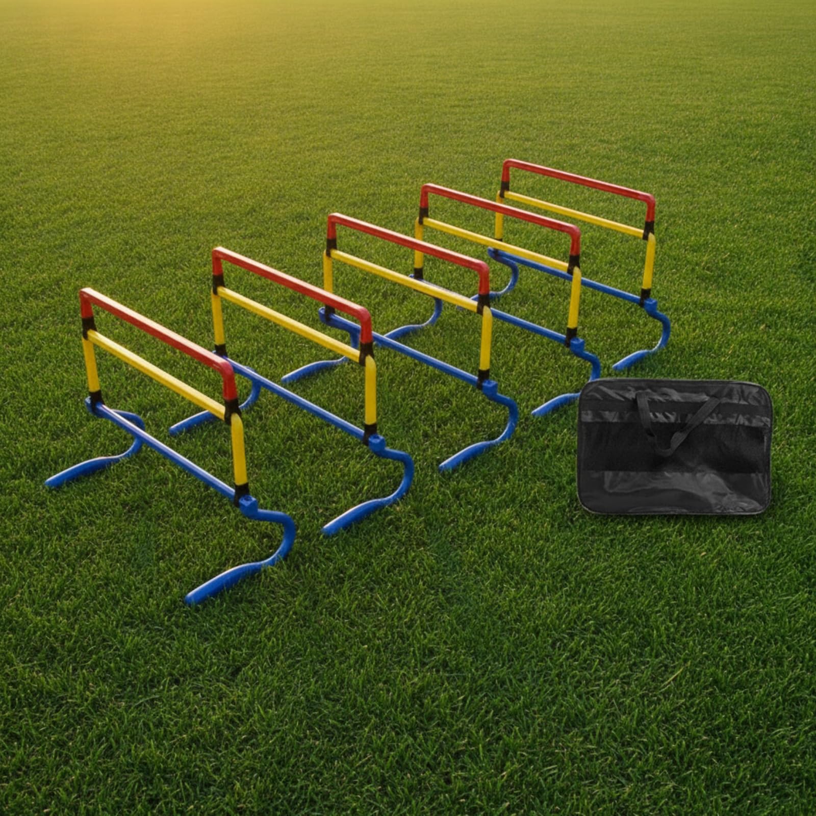 5 Pezzi Ostacolo per Agilità | Resistenti, Ostacolo Pieghevole, Portatile, per Preparazione sportiva, Atleti, Allenatori