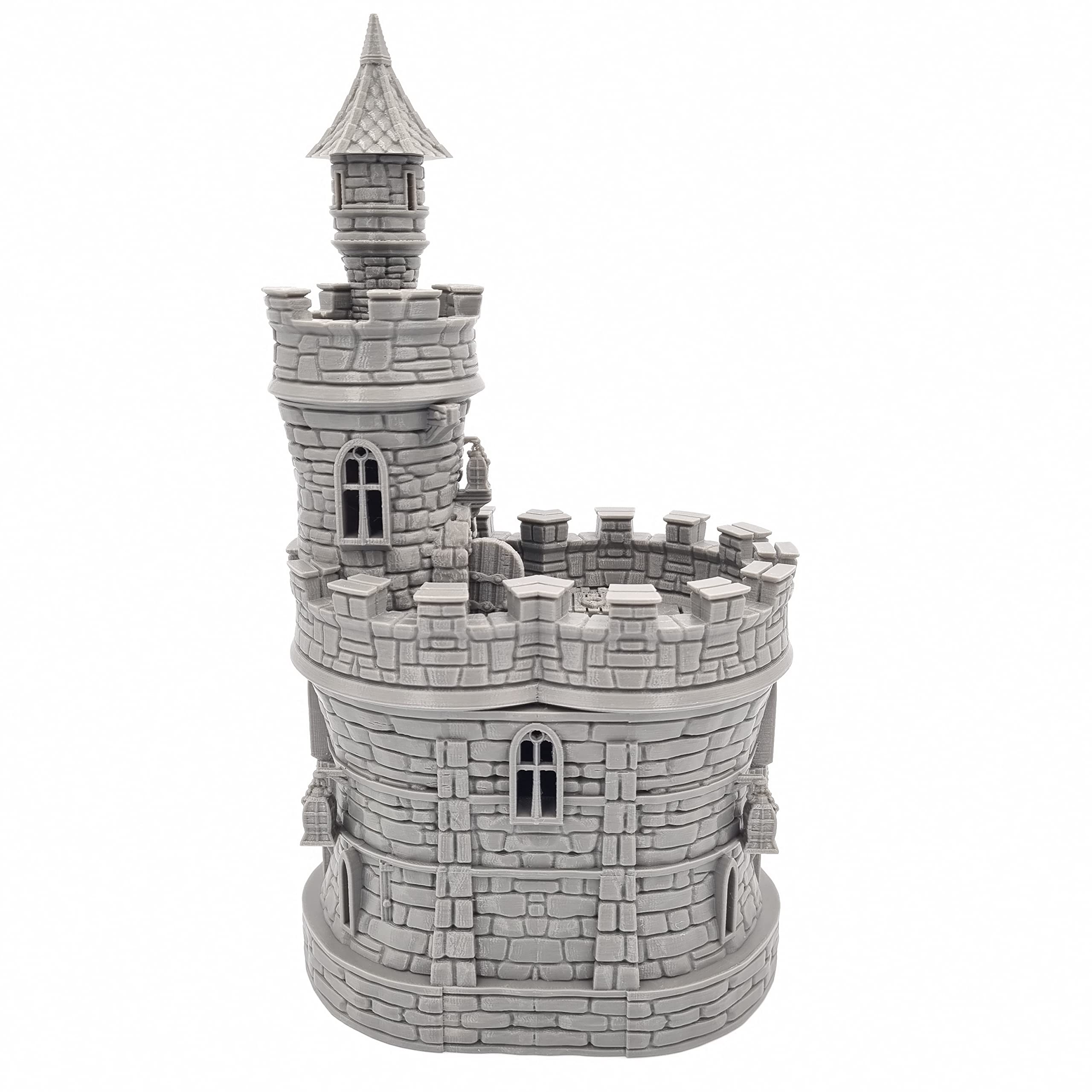 QP3D - Castillo de Barbican Gate House - Paisaje de terreno de fantasía para mesa y RPG 28-32 mm, miniaturas de juego de guerra DnD D&D, impreso en 3D y pintable (clásico)