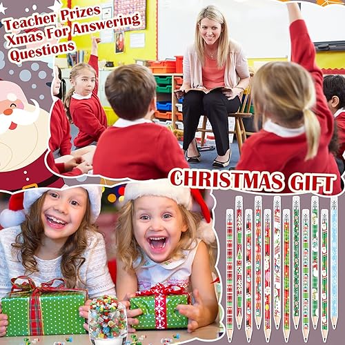 Miniatura 6 de Juego de 72 lápices de Navidad, mini borradores de lápices, recuerdos de fiesta de Navidad para niños, pequeños borradores de pan de jengibre,