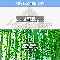Vista 4 de MAKEPREM UVA UVB Defense Me Crema solar calmante VEGAN Protector solar SPF 50+ PA++++ 1.69 fl oz seguro para arrecifes no nano mineral protector