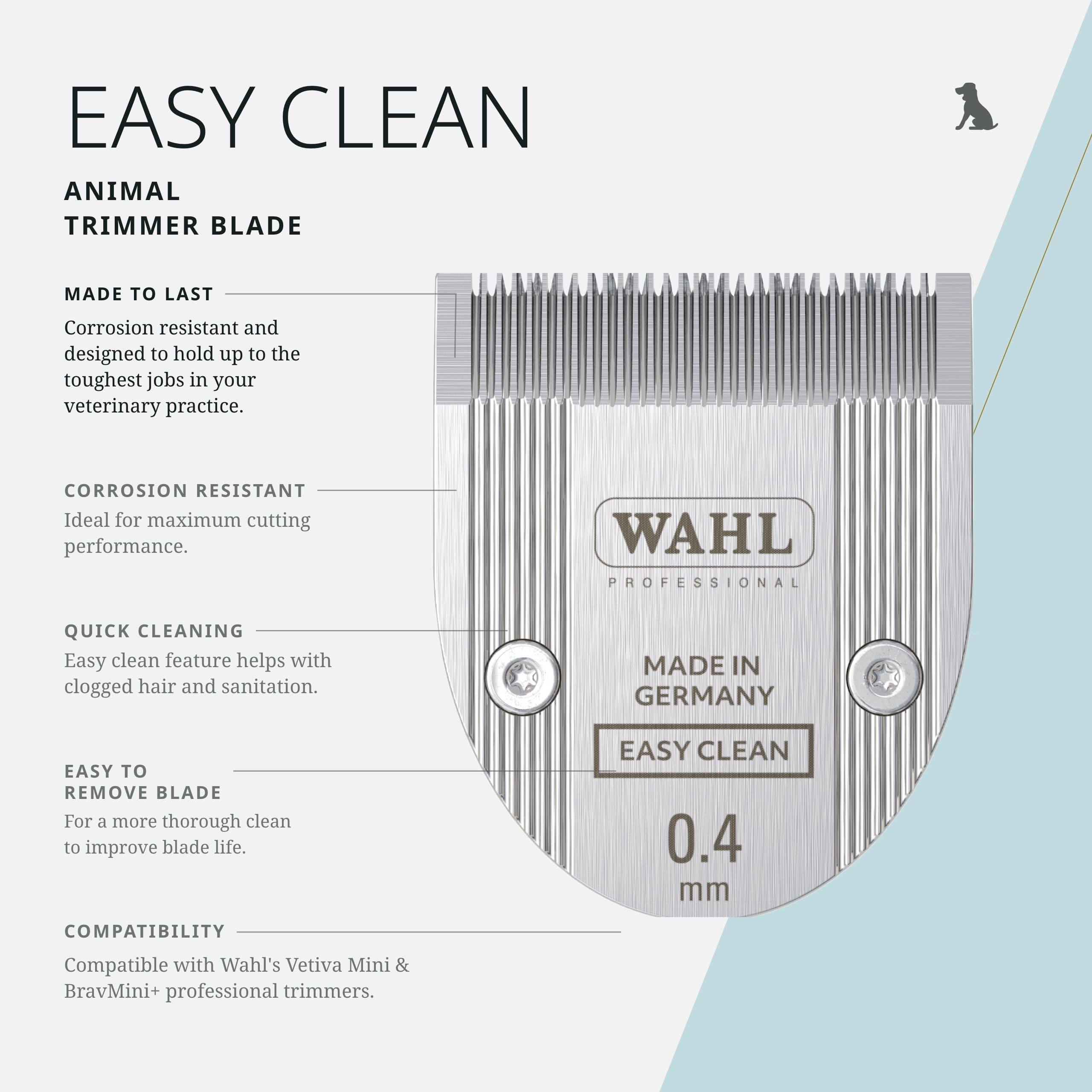 Amazon.com : Wahl Pro Animal Easy Clean Trimmer Blade