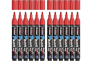 Overseas Red Acrylic Paint Markers 12 Pack