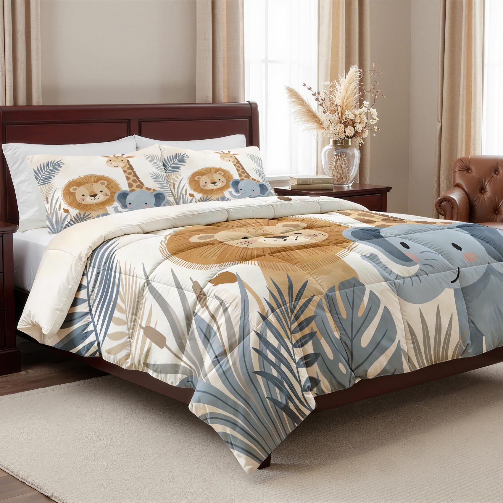 Kinder Safari Bettdecke 200x200cm