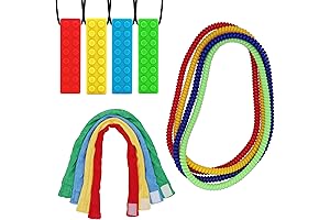 12-Pack Silicone Chewy Necklaces for Kids and Adults with Sensory Needs: A...