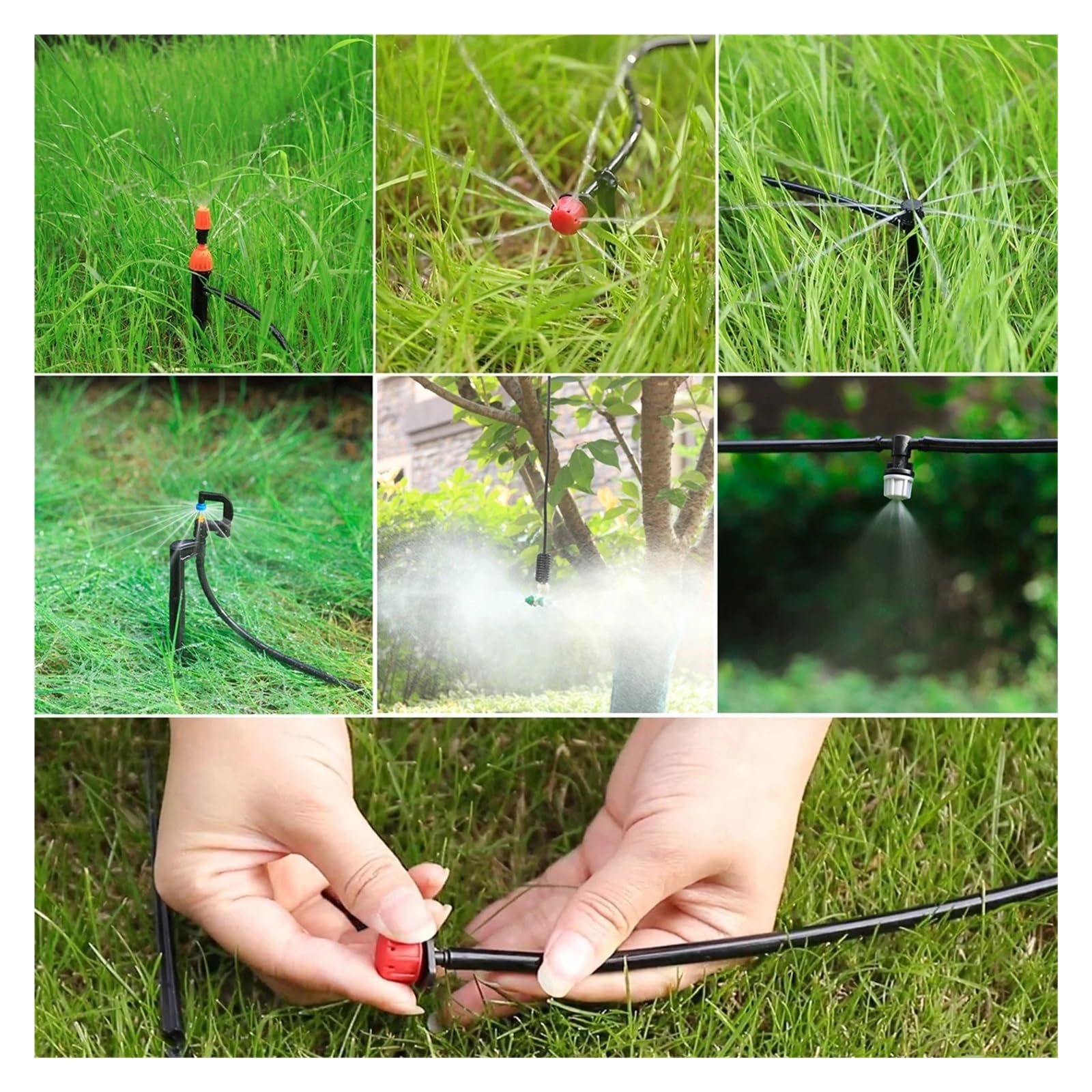 Genérico Manguera de Agua Blanda de PVC de 20/30/40/50/60/70/80 m, 4/7 mm, Tubo de 1/4'', Sistema de microirrigación antiabrasión para césped y jardín, Color Negro y marrón (marrón, 80 m)