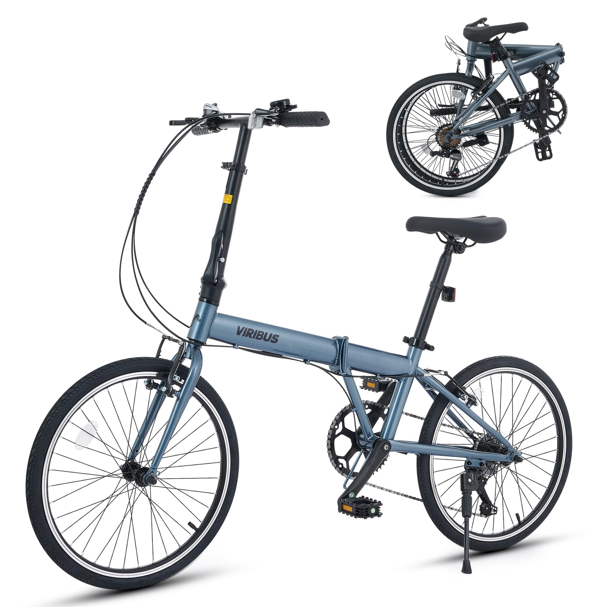 Amazon.com : VIRIBUS Folding Bike for Adults, 20 inch Foldable