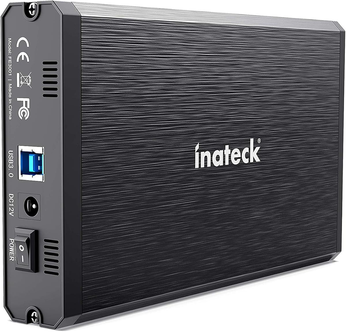Inateck 3.5 Hard Drive Enclosure, Aluminum USB 3.0 Sata HDD Enclosure, FE3001