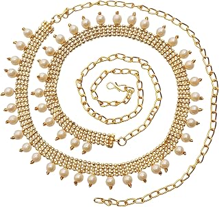 Trending Gold Plated Pearl Waist Belt For Women Wear Traditional Adjustable Kamarband Jewelry Length Approx 38 Inch