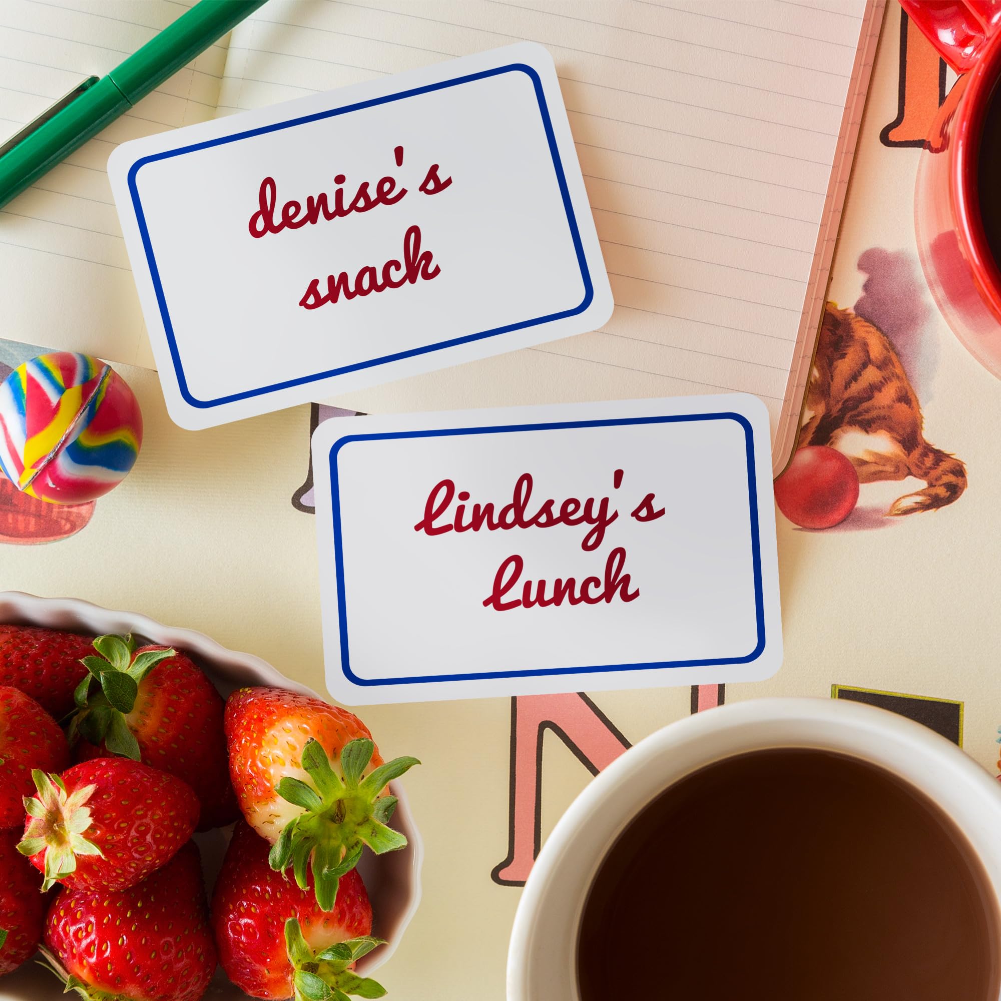 Avery Flexible Printable Name Tags, 2-1/3" x 3-3/8", White with Blue Border, 40 Removable Name Badges (05151) - Image 7