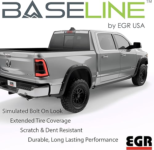 Miniatura 3 de EGR BLF1001 Baseline Series - Guardabarros estilo atornillado compatibles con Ram 1500 DT Extended & Crew Cab (2019-2025), excluidos los modelos TRX