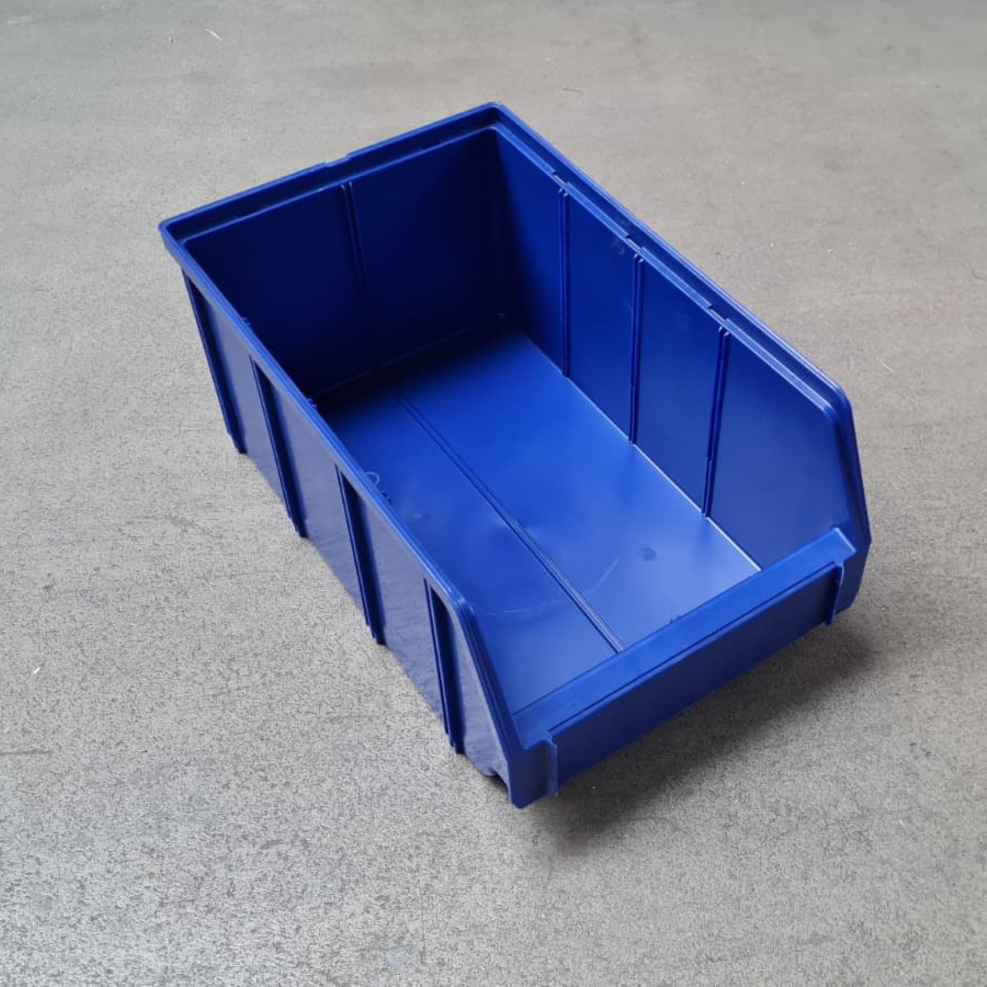 15 Stapelboxen Größe 4 Blau – Robuste Lagerboxen 335×209×152mm für Werkstatt, Schrauben & Kleinteile – Sichtlagerkästen stapelbar