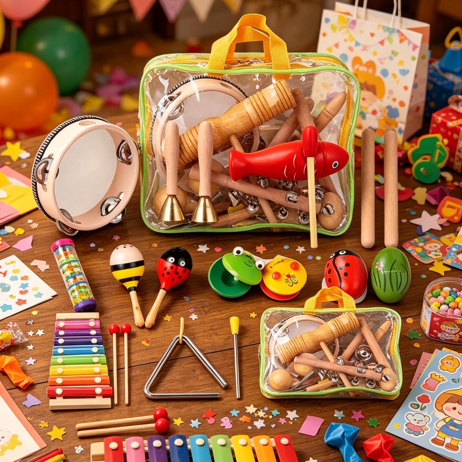 Musikinstrumente für Kinder Interaktives Xylophon, Maracas, Lernspielzeug,