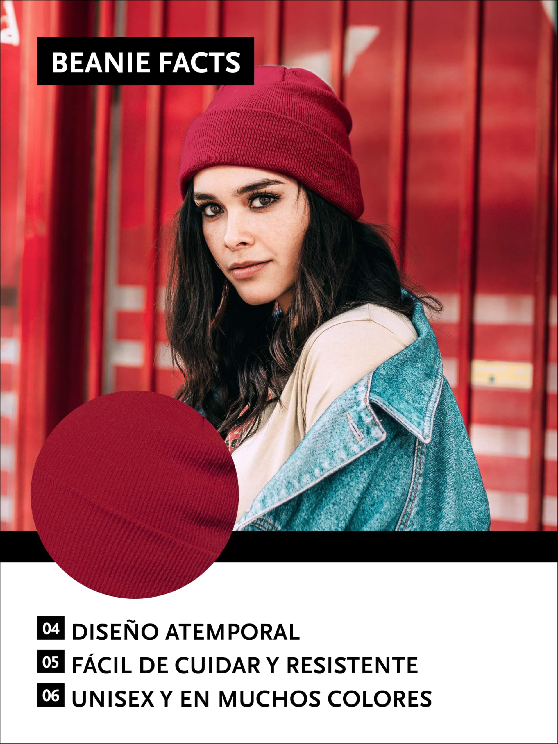DonDon Gorro hombre Gorro mujer Gorro de invierno Beanie Diseño clásico