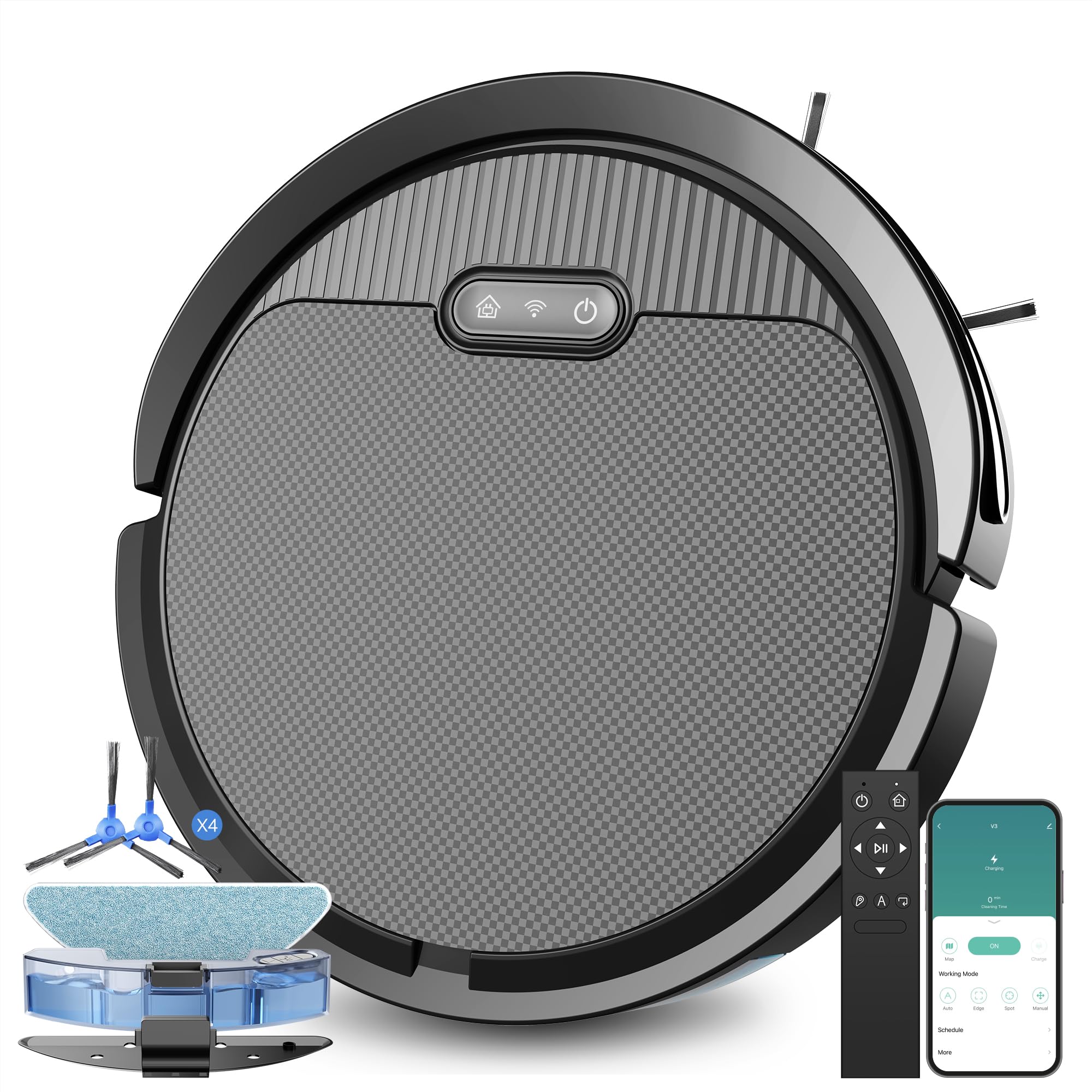 Pureatic Robot Vacuum and Mop Combo, 5000Pa Robot Vaccum